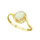 Ringe - Damenring mit echt Opal und synth. Zirkonia – Ansicht 2 Ringe - Damenring mit echt Opal und synth. Zirkonia, in Größe 160 bis 220, in Farbe  – Ansicht 2