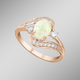 Ringe - Damenring mit echtem Opal und synth. Zirkonia – Ansicht 1 Ringe - Damenring mit echtem Opal und synth. Zirkonia, in Größe 160 bis 220, in Farbe  – Ansicht 1