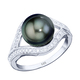 Ringe - Damenring mit Tahiti-Zuchtperle und Brillanten, in Größe 160 bis 220, in Farbe  – Ansicht 2