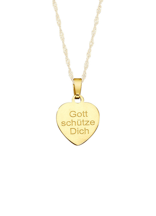 Anhänger - Anhänger Schutzengel mit Diamantschnitt, in Farbe  Ansicht 4