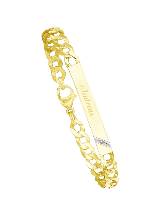 Herren-Goldschmuck - Massives Panzerketten-Armband in verschiedenen Ausführungen, in Farbe  Ansicht 2