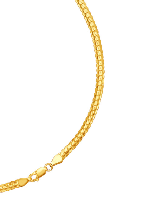 Halsketten - Enge und flache Panzerkette oder -armband aus Gold Ansicht 2 Halsketten - Enge und flache Panzerkette oder -armband aus Gold, in Farbe , in Ausführung Halskette, 42 cm Ansicht 2