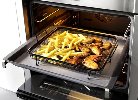 Grillkorb für knusprige Pommes aus dem Ofen