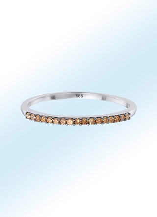 Exquisiter Damenring mit braunen Diamanten