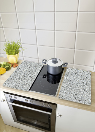 Herdabdeckplatten Granit, 2er-Set