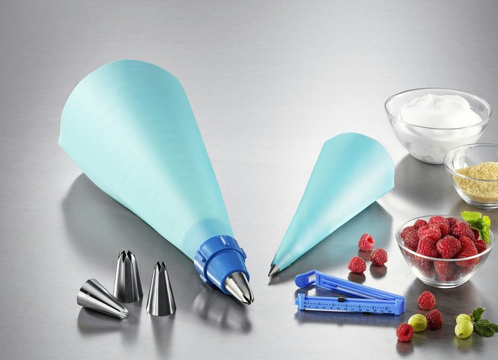 Backen & Dessert - Spritzbeutel-Set – ideal zum Verzieren von Torten und Gebäck, in Farbe BLAU