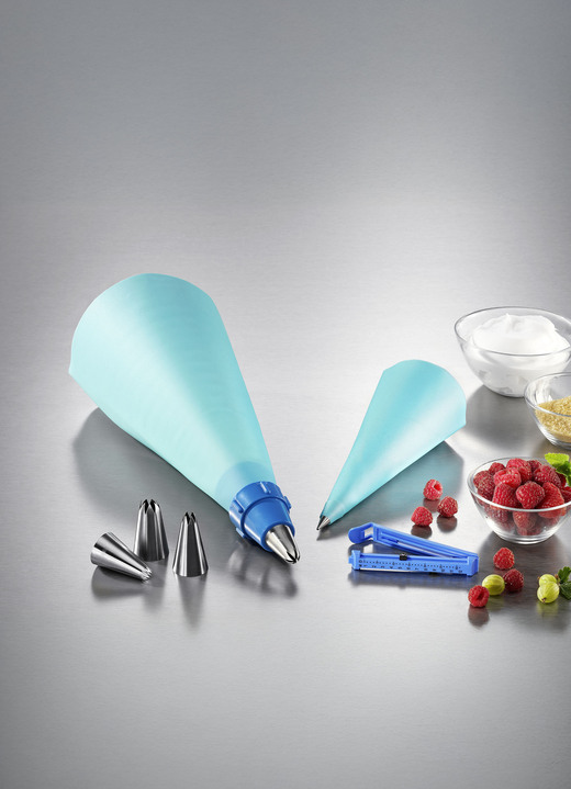 Backen & Dessert - Spritzbeutel-Set – ideal zum Verzieren von Torten und Gebäck Ansicht 2 Backen & Dessert - Spritzbeutel-Set – ideal zum Verzieren von Torten und Gebäck, in Farbe BLAU Ansicht 2