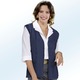 Strickwesten - Strickweste mit Zopfdessin, in Größe 038 bis 054, in Farbe MARINE