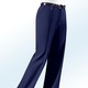 Hosen mit Knopf- und Reißverschluss - Hose mit Zieranhänger in 6 Farben, in Größe 019 bis 100, in Farbe ROYALBLAU