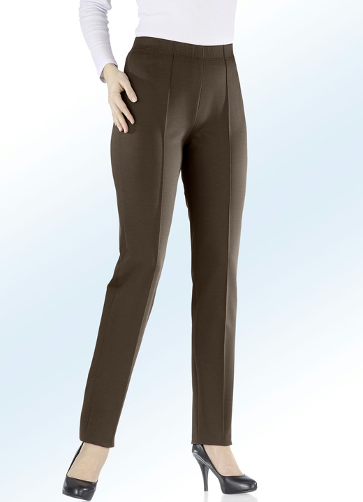 Hosen in Schlupfform - Jerseyhose in 9 Farben, in Größe 019 bis 245, in Farbe COGNAC Ansicht 6