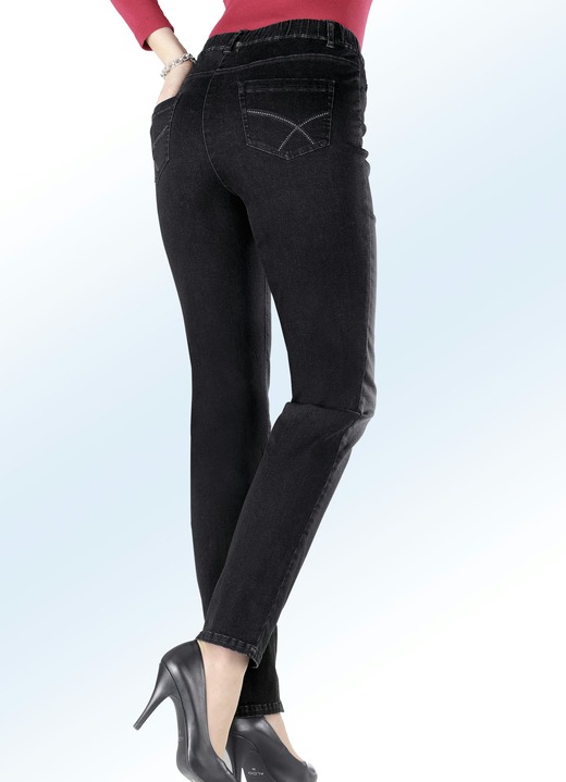 - Superbequeme Jeans in 5-Pocket-Form, in Größe 018 bis 054, in Farbe SCHWARZ