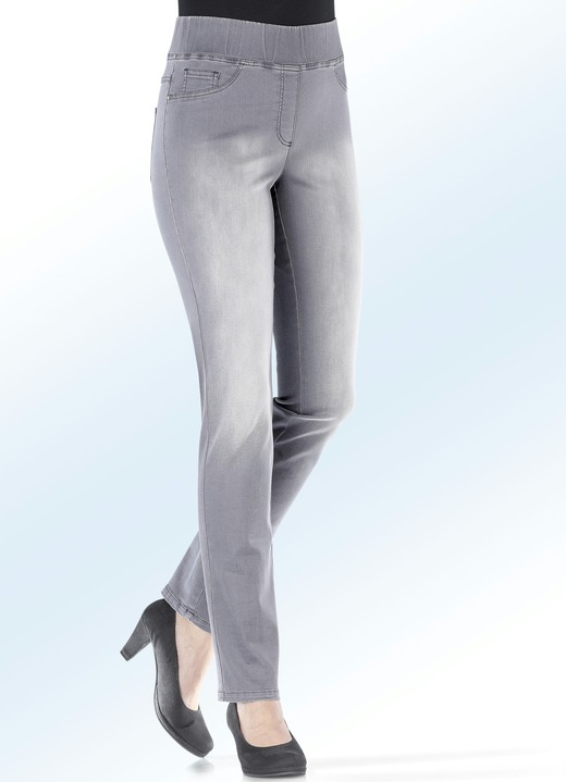 Hosen - Figurformende Jeans, in Größe 017 bis 052, in Farbe GRAU Ansicht 1