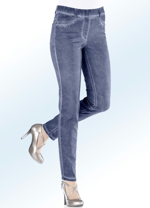Hosen - Jegging-Jeans in 8 Farben, in Größe 017 bis 092, in Farbe INDIGOBLAU Ansicht 1