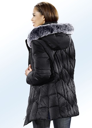 Funktionsjacke mit abnehmbarem Kunstpelz-Besatz