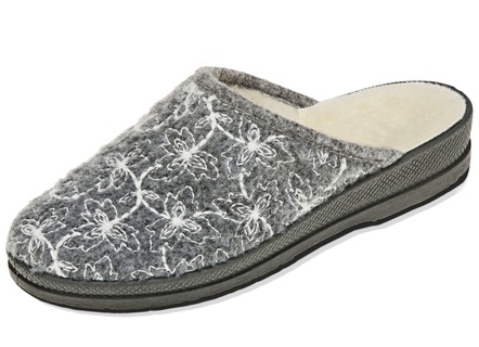 Textil-Pantoffel mit schöner Stickerei