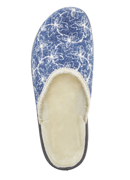 Hausschuhe - Textil-Pantoffel mit schöner Stickerei, in Größe 036 bis 042, in Farbe BORDEAUX Ansicht 5