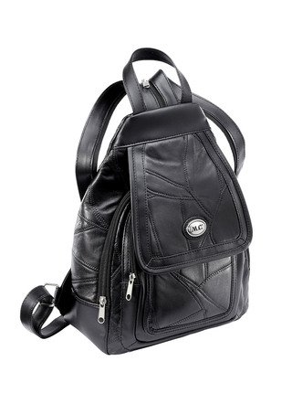 Patchwork-Rucksack mit Magnetverschluss