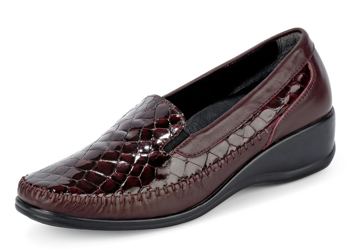 Slipper in 4 Farben mit herausnehmbarem Lederfußbett, Weite Schnürschuh in 4 Farben mit herausnehmbarem Lederfußbett