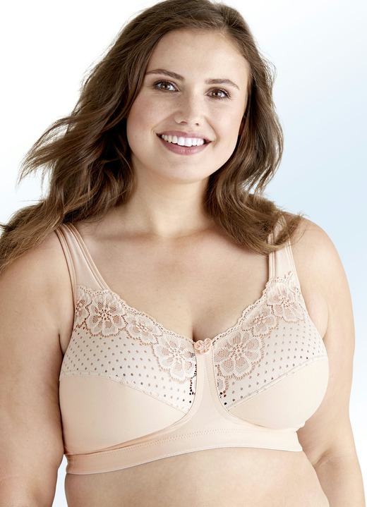 Soft-BH - Swegmark of Sweden-BH mit elastischer Spitze, in Größe 075 bis 100, in Cup E, in Farbe WEISS Ansicht 5