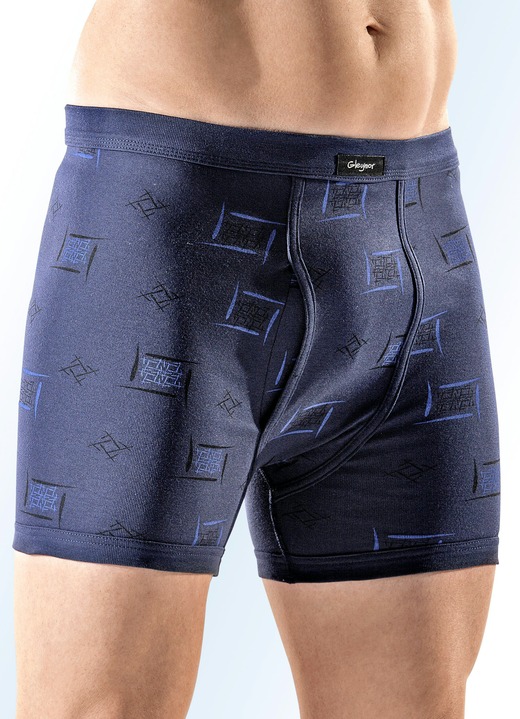 Slips & Unterhosen - Fünferpack Unterhosen, allover dessiniert, in Größe 005 bis 011, in Farbe 3X MARINE, 2X ANTHRAZIT Ansicht 1