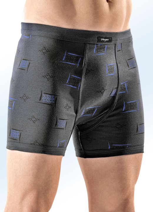 Slips & Unterhosen - Fünferpack Unterhosen, allover dessiniert, in Größe 005 bis 011, in Farbe 3X MARINE, 2X ANTHRAZIT Ansicht 2