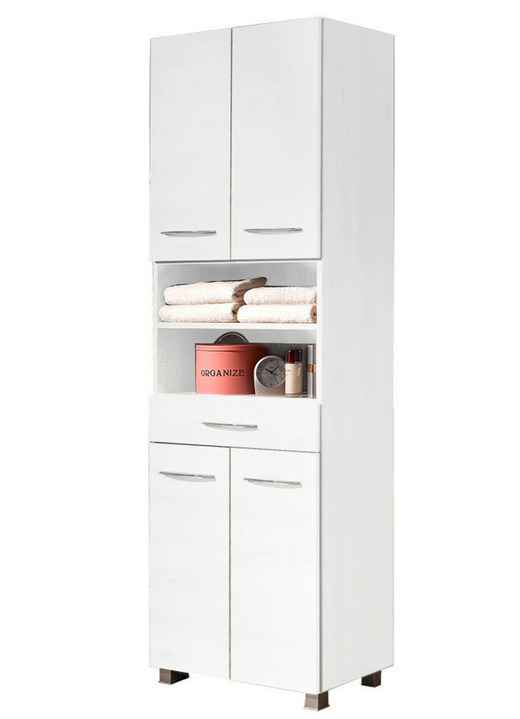 Badezimmermöbel - Badmöbel-Programm, auch hängend montierbar Ansicht 16 Badezimmermöbel - Badmöbel-Programm, auch hängend montierbar, in Farbe WEISS, in Ausführung Hängeschrank, 1-türig Ansicht 16