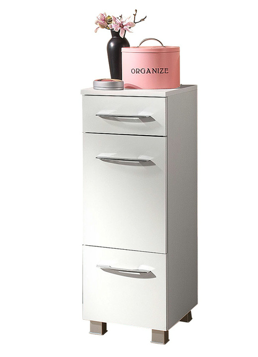 Badezimmermöbel - Badmöbel-Programm, auch hängend montierbar Ansicht 12 Badezimmermöbel - Badmöbel-Programm, auch hängend montierbar, in Farbe WEISS, in Ausführung Hängeschrank, 1-türig Ansicht 12