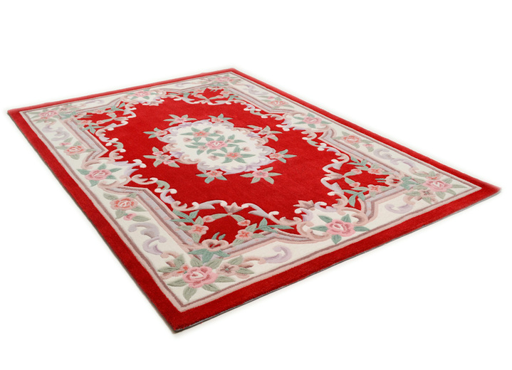 Klassisch - Handgetuftete Brücken und Teppiche Ansicht 5 Klassisch - Handgetuftete Brücken und Teppiche, in Größe 111 (Brücke, 60x 90 cm) bis 325 (Bettumrandung, 3-teilig), in Farbe BLAU Ansicht 5