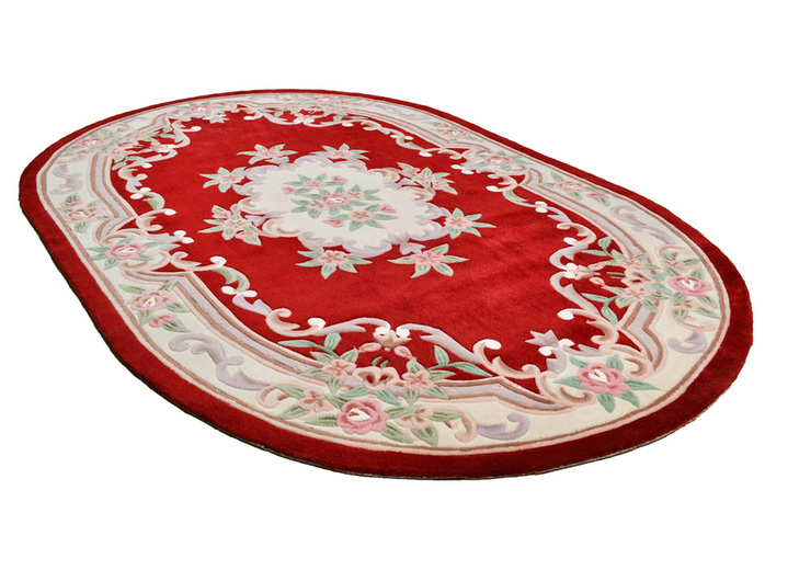 Klassisch - Handgetuftete Brücken und Teppiche Ansicht 6 Klassisch - Handgetuftete Brücken und Teppiche, in Größe 111 (Brücke, 60x 90 cm) bis 325 (Bettumrandung, 3-teilig), in Farbe ROT Ansicht 6