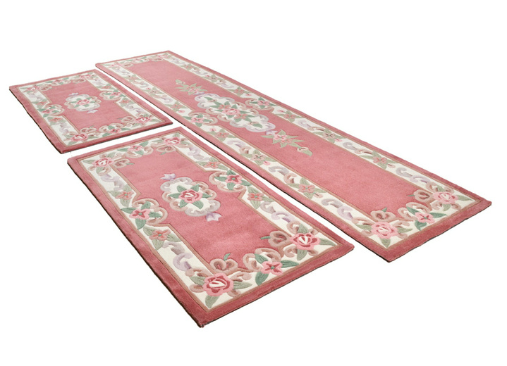 Klassisch - Handgetuftete Brücken und Teppiche Ansicht 11 Klassisch - Handgetuftete Brücken und Teppiche, in Größe 111 (Brücke, 60x 90 cm) bis 325 (Bettumrandung, 3-teilig), in Farbe BLAU Ansicht 11