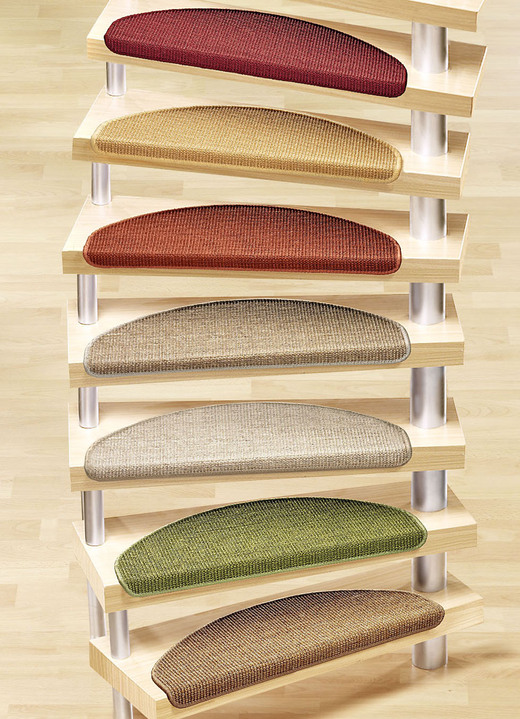 Heimtextilien - Stufenmatten, 15er-Pack, aus echt Sisal - die reine Natur, in Farbe TERRA Ansicht 1