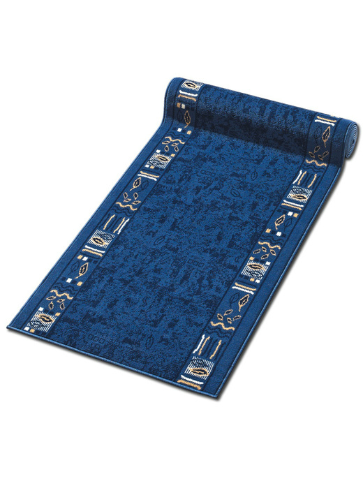 Läufer & Stufenmatten - Läufer nach Wunschmaß, in Größe 103 (Läufer, 70 cm breit) bis 109 (Läufer, 120 cm breit), in Farbe BLAU Ansicht 1