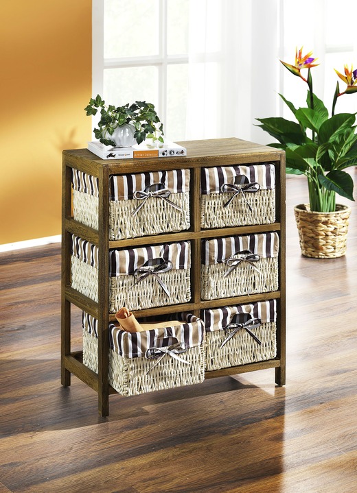 Regale - Regal mit sichtbarer Holzstruktur Ansicht 2 Regale - Regal mit sichtbarer Holzstruktur, in Farbe NATUR, in Ausführung Regal mit 6 Körben Ansicht 2