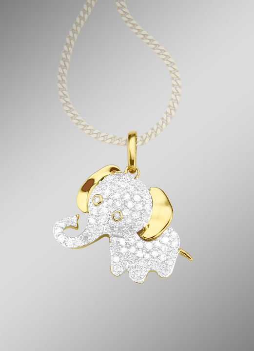 Anhänger Elefant mit 71 Diamanten - Damen-Diamantschmuck | BADER