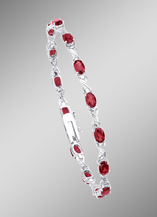 - Armband mit echtem Granat, in Farbe  Ansicht 1