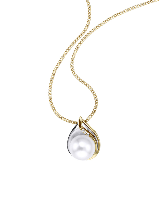 - Perlenanhänger mit Brillanten, in Farbe  Ansicht 2