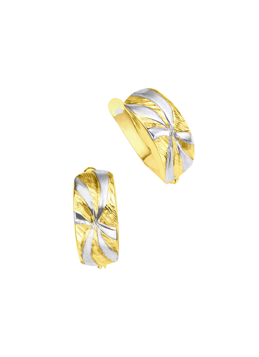 Ohrschmuck - Klappcreolen in Bicolor, in Farbe  Ansicht 2