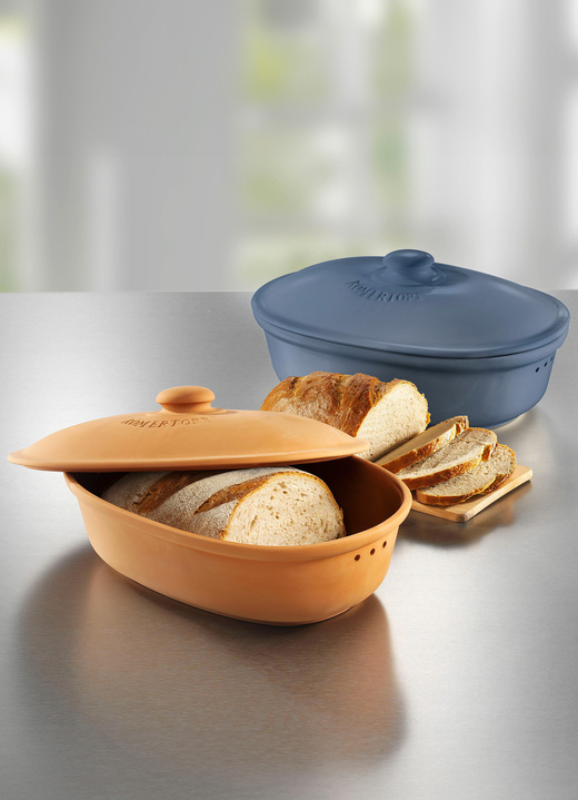 Bräter & Auflaufformen - Römertopf Brottopf aus Naturton, in Farbe TERRACOTTA, in Ausführung Brottopf klein Ansicht 1