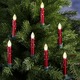 Christbaumschmuck - Kabelloses Weihnachtsbaumkerzen-Set, 20-teilig, in Farbe ROT