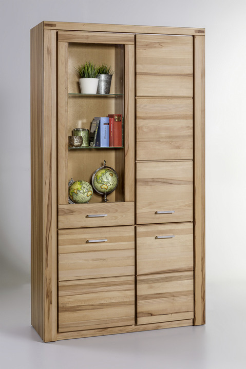 Vitrinen - Möbelprogramm mit Massivholzfronten, in Farbe KERNBUCHE, in Ausführung Wandboard Ansicht 11