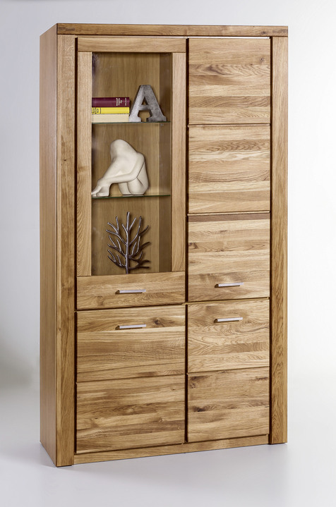Vitrinen - Möbelprogramm mit Massivholzfronten, in Farbe KERNBUCHE, in Ausführung Wandboard Ansicht 10