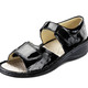Sandaletten & Pantoletten - Taurus Damen-Sandalette in Lackoptik – Farbe SCHWARZ Sandaletten & Pantoletten - Taurus Damen-Sandalette in Lackoptik, in Größe 036 bis 042, in Farbe ROT