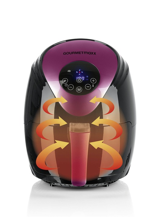 Küchengeräte - Digitale Heißluftfritteuse – spart Zeit und Energie! Ansicht 2 Küchengeräte - Digitale Heißluftfritteuse – spart Zeit und Energie!, in Farbe SCHWARZ-BEERE Ansicht 2