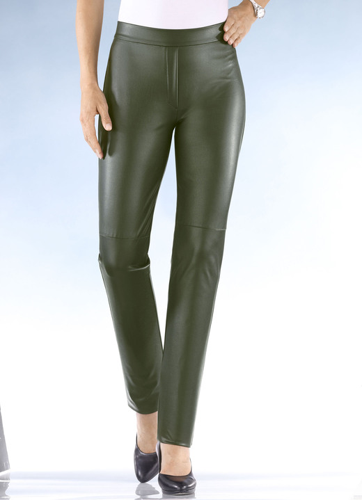 Hosen in Schlupfform - Hose aus softem Nappaleder-Imitat Hosen in Schlupfform - Hose aus softem Nappaleder-Imitat, in Größe 018 bis 235, in Farbe OLIV