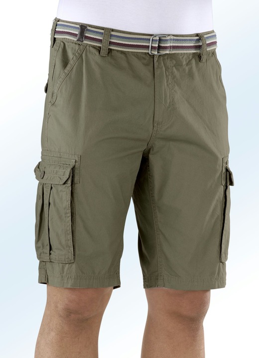 Shorts & Bermudas - Bermudas mit Cargotaschen in 4 Farben, in Größe 024 bis 060, in Farbe MINTGRÜN Ansicht 3