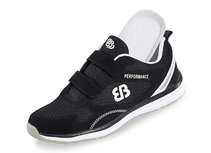 Slipper & Schnürschuhe - Leichte Herren-Slipper, mit herausnehmbarem Fußbett Ansicht 2 Slipper & Schnürschuhe - Leichte Herren-Slipper, mit herausnehmbarem Fußbett, in Größe 040 bis 046, in Farbe SCHWARZ-WEISS Ansicht 2