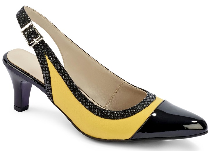 Eleganter Sling Pumps In 4 Farben Mit Gepolsterter Lederdecksohle Schuhe Bader