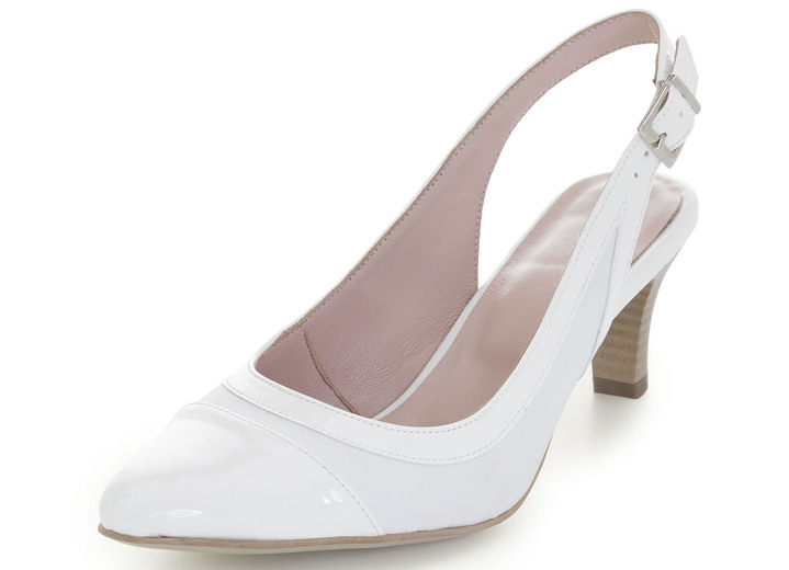 - ELENA EDEN Sling-Pumps in edler Form, in Größe 036 bis 042, in Farbe WEISS Ansicht 1