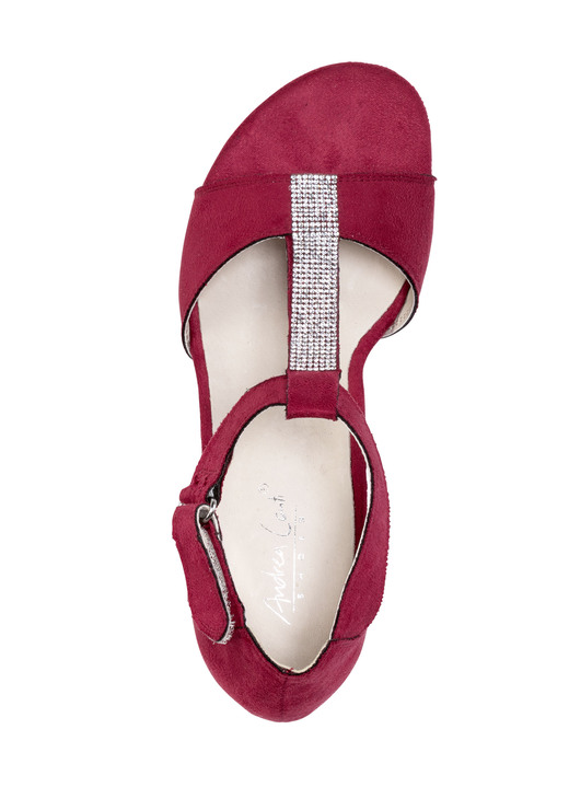 Sandaletten & Pantoletten - Andrea Conti, schicke Damen-Sandaletten, mit Klettspange, in Größe 036 bis 042, in Farbe HELLBEIGE Ansicht 6