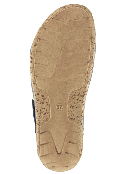 Sandaletten & Pantoletten - Gemini, bequeme Damen-Sandalen, Weite G, mit Gummizug Ansicht 3 Sandaletten & Pantoletten - Gemini, bequeme Damen-Sandalen, Weite G, mit Gummizug, in Größe 036 bis 042, in Farbe JEANS Ansicht 3